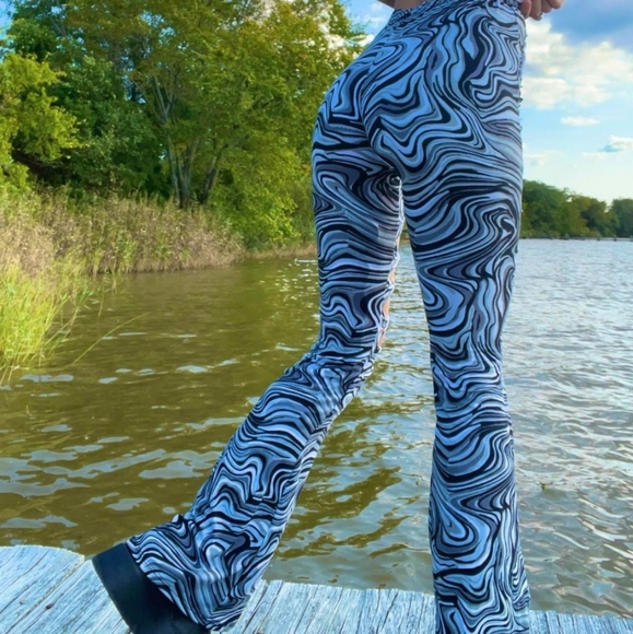 SOLD Pisces Vibrations Braided Trippy Bell Bottoms - Picture 4 of 6